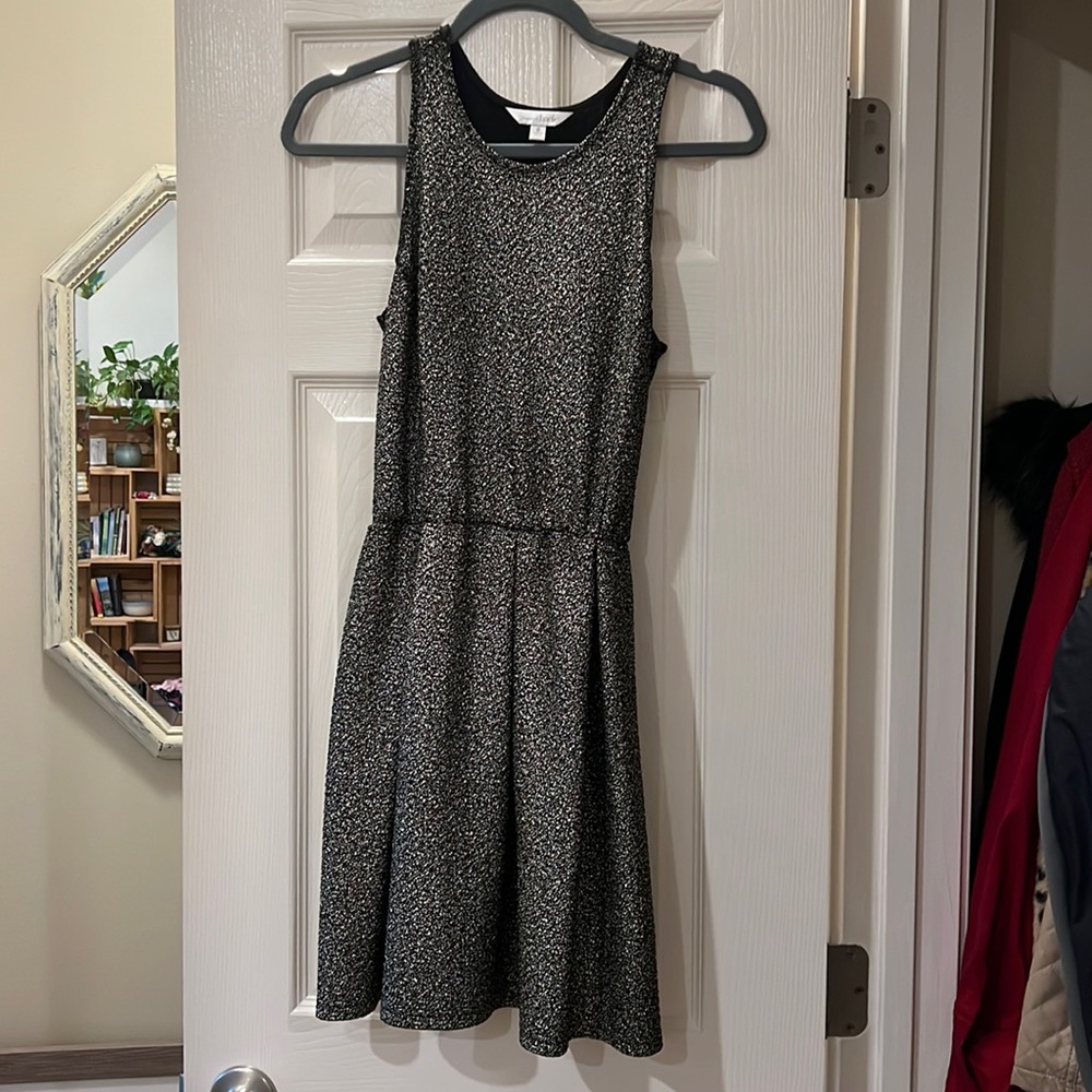 Shiny Black & Gold Dress